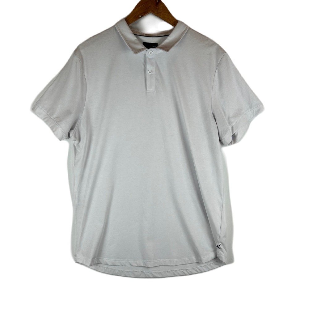 Cuts Clothing‎ XL Polo Shirt White Short Sleeve Modern Minimalist Mens Casual